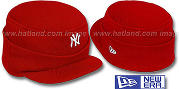 Yankees 'MINI-BRIM RILEY' Red Knit Hat by New Era