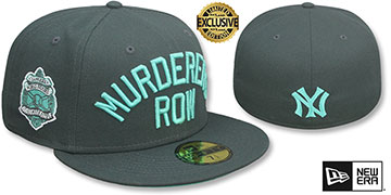 Yankees 'MURDERERS ROW' PATCH-BOTTOM Charcoal-Mint Fitted Hat by New Era