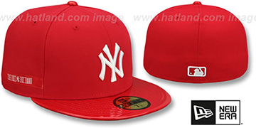 Yankees 'RETRO-HOOK' Red-White Fitted Hat by New Era