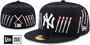 Yankees 'SPIKE LEE' TIPPED-BATS Navy Fitted Hat by New Era