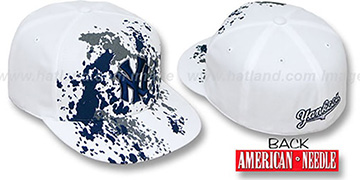 Yankees 'SPLATTER HOUSE' White Fitted Hat by American Needle