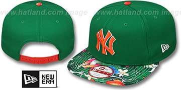 Yankees 'SUNSHINE BLOOM SNAPBACK' Green-Multi Hat by New Era