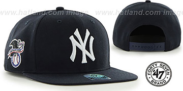 Yankees 'SURE-SHOT SNAPBACK' Navy Hat by Twins 47 Brand