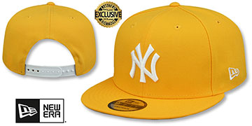 Yankees 'TEAM-BASIC SNAPBACK' Gold-White Hat by New Era