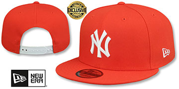 Yankees 'TEAM-BASIC SNAPBACK' Orange-White Hat by New Era