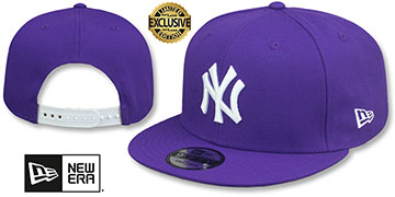 Yankees 'TEAM-BASIC SNAPBACK' Purple-White Hat by New Era
