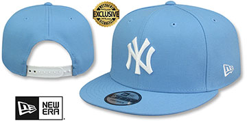 Yankees 'TEAM-BASIC SNAPBACK' Sky-White Hat by New Era