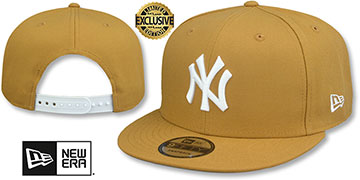 Yankees 'TEAM-BASIC SNAPBACK' Tan-White Hat by New Era