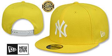 Yankees 'TEAM-BASIC SNAPBACK' Yellow-White Hat by New Era